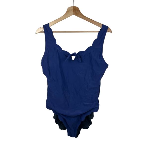 NWT J. Crew Scalloped Swimsuit - Picture 1 of 7